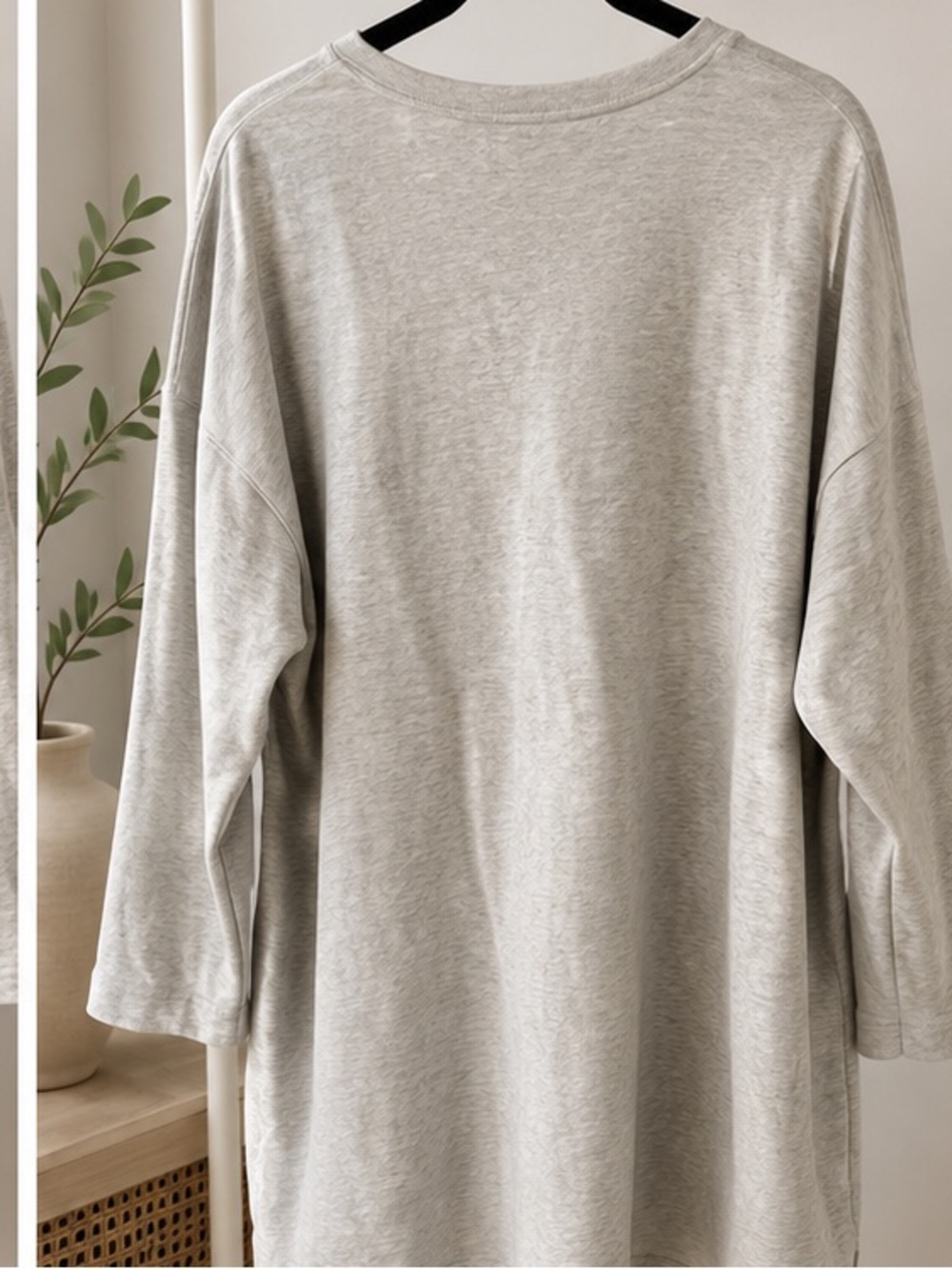 Light Gray XL Long Sleeve Top